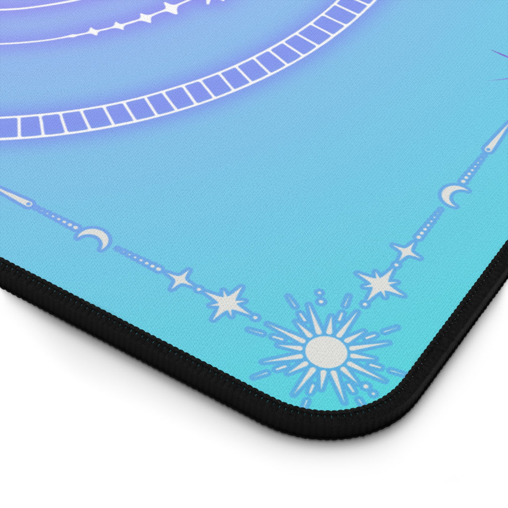 Lunar Monogram Desk Mat — Celestial Initial  Mouse Pad