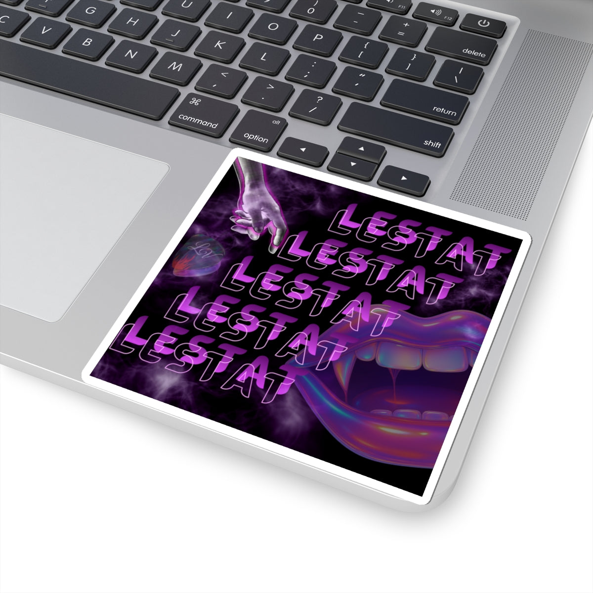Lestat, Lestat, Lestat the Vampire Sticker — Purple Neon Gothic Kiss-Cut Decal
