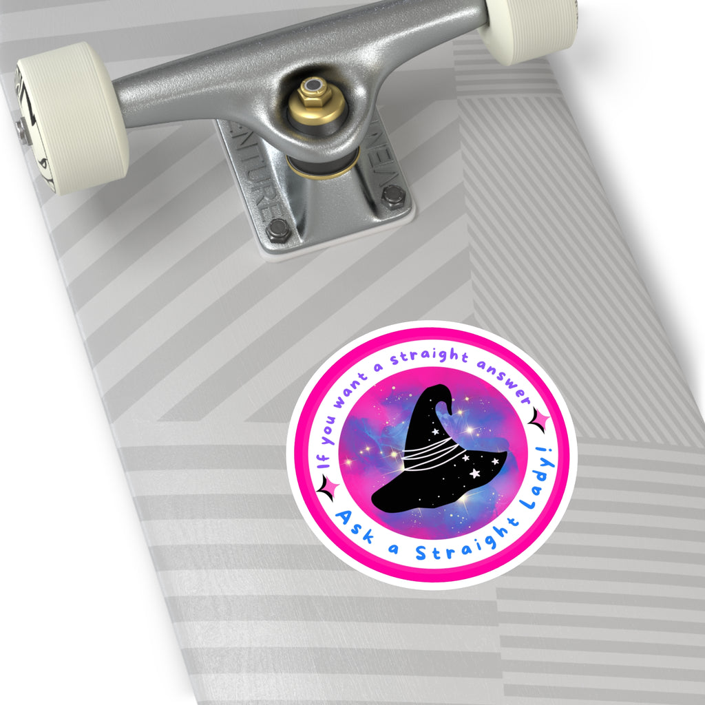 Round Sticker — Pride Witch Badge (Bisexual)