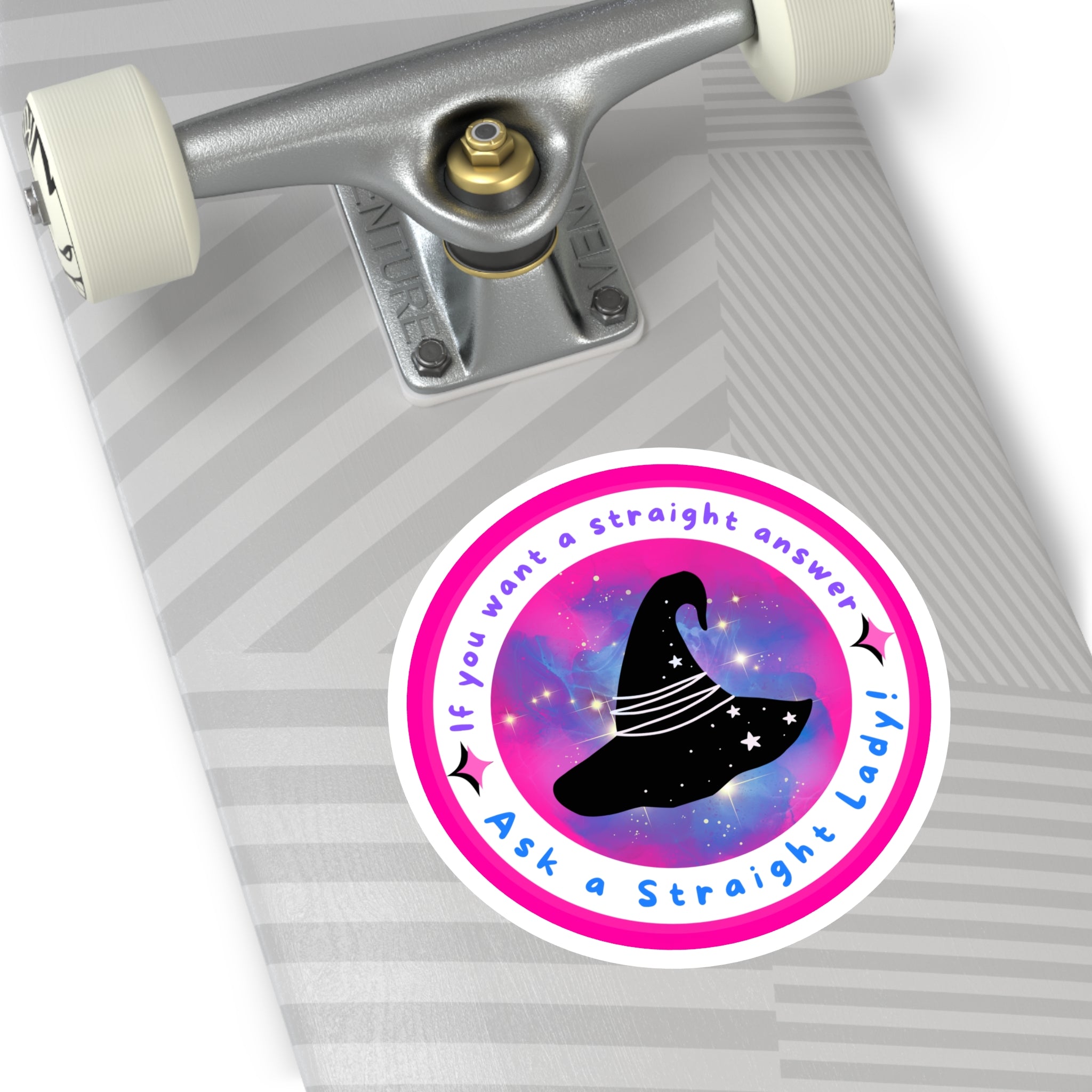 Round Sticker — Pride Witch Badge (Bisexual)