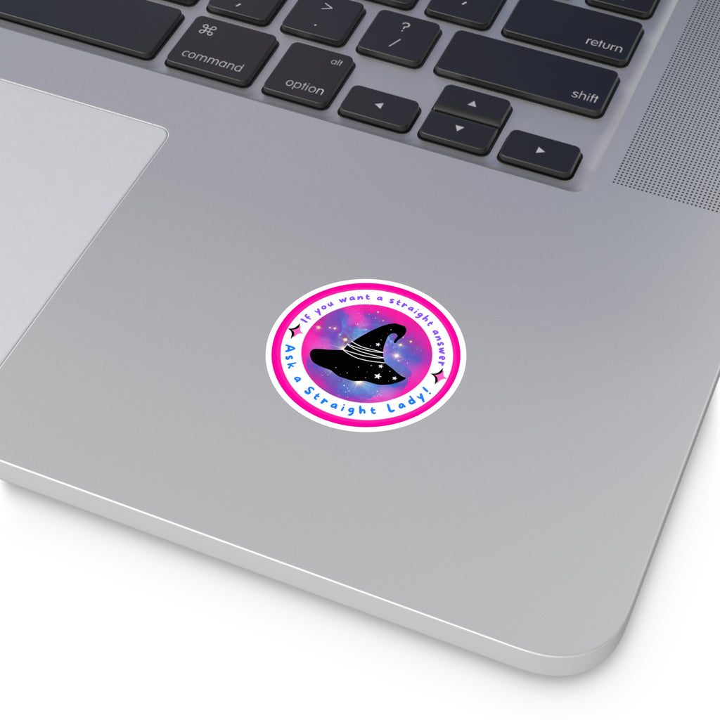 Round Sticker — Pride Witch Badge (Bisexual)