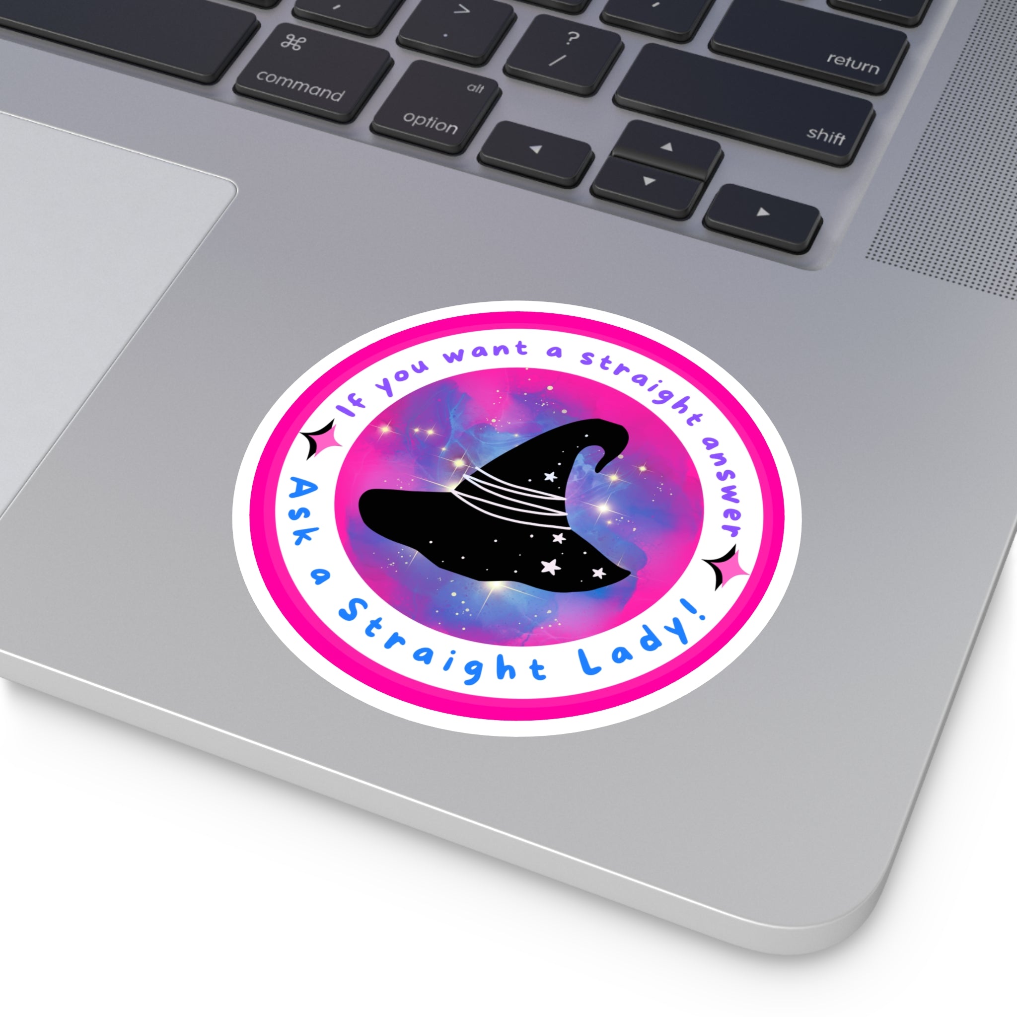 Round Sticker — Pride Witch Badge (Bisexual)