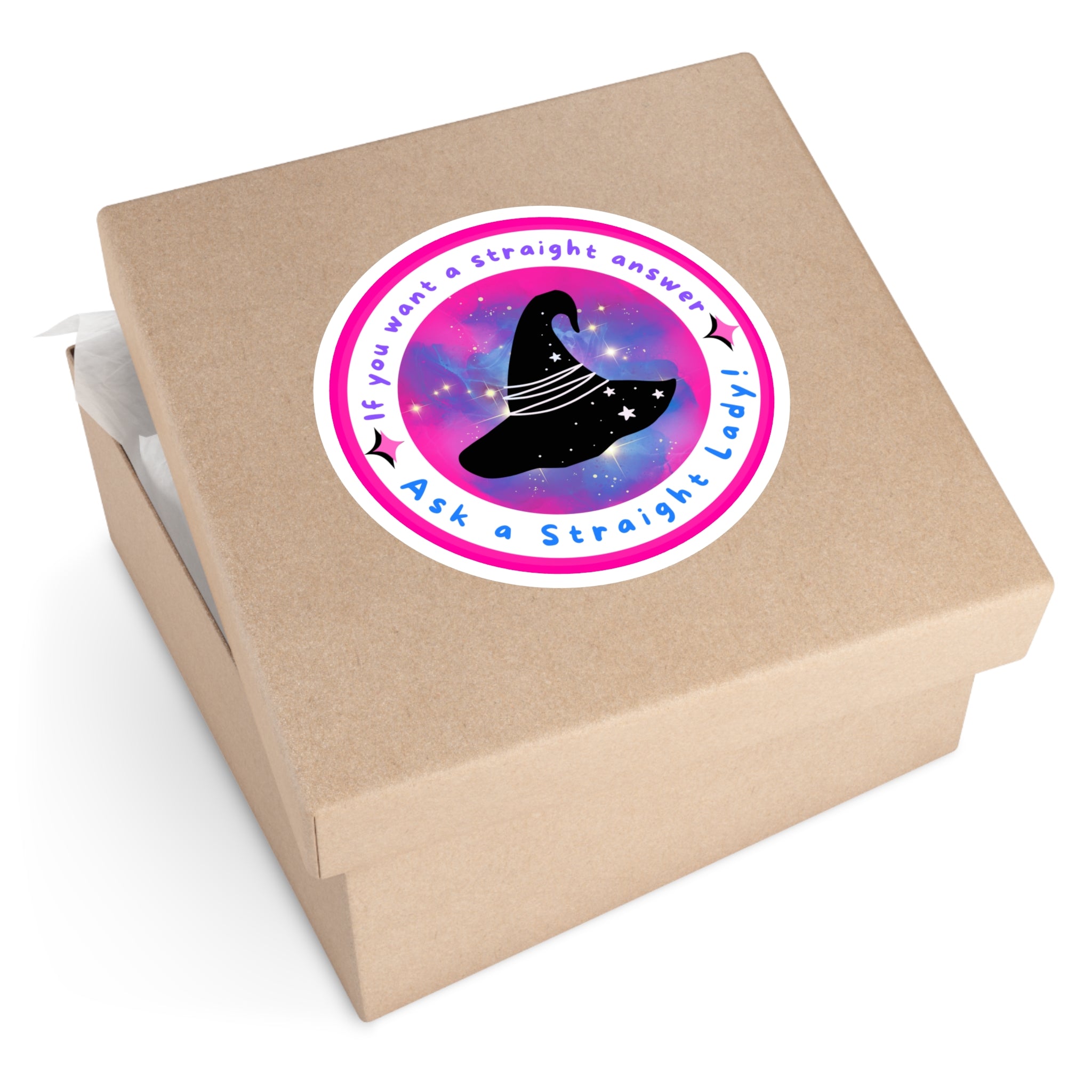 Round Sticker — Pride Witch Badge (Bisexual)