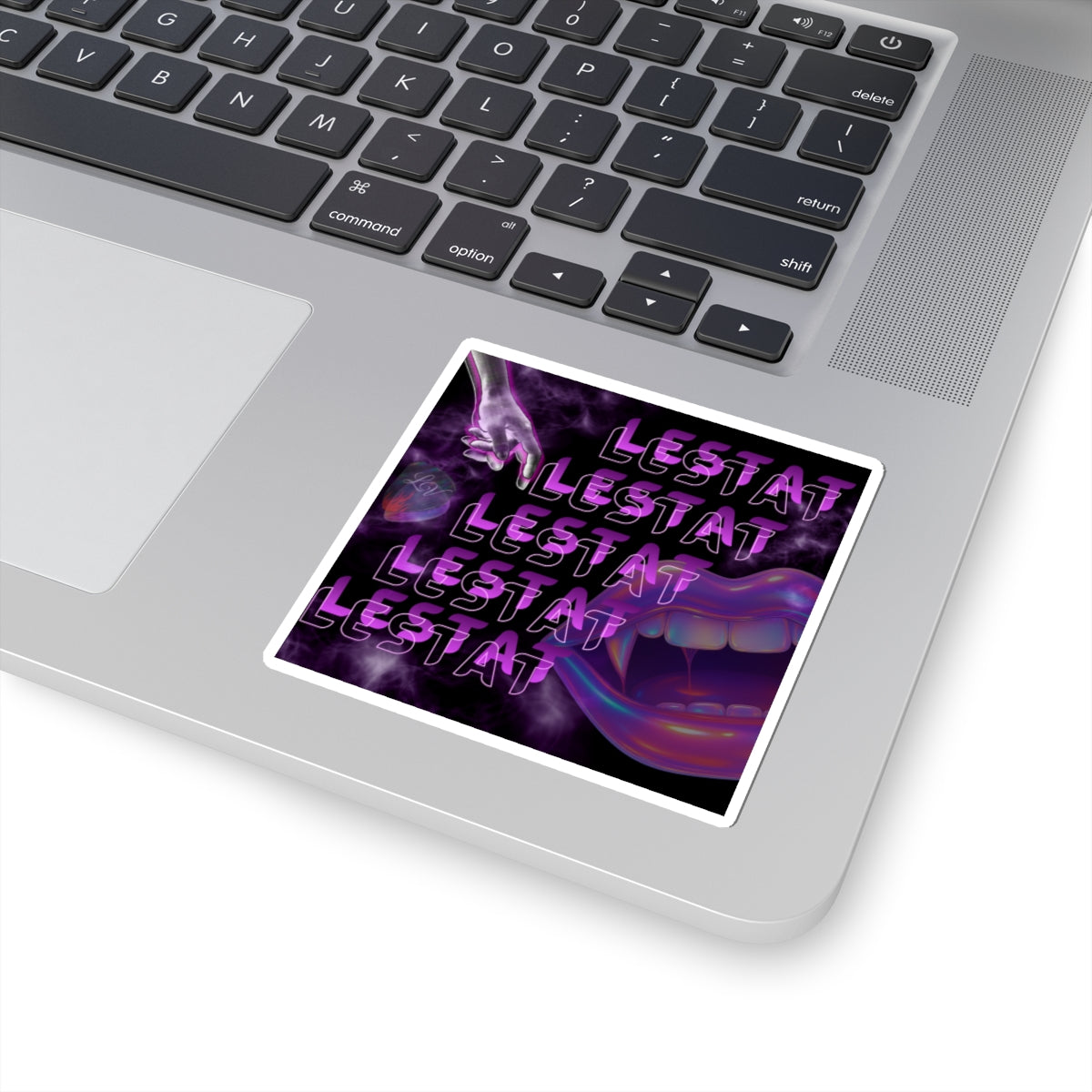Lestat, Lestat, Lestat the Vampire Sticker — Purple Neon Gothic Kiss-Cut Decal